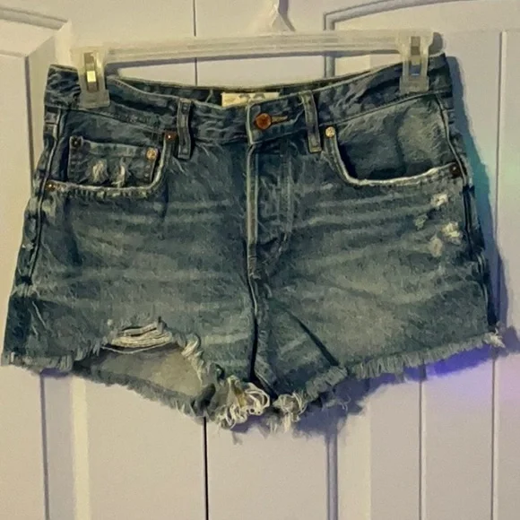 We The Free X FP Good Time Relaxed Distressed Shorts in Beach Bum Size 28; NWOT - Picture 6 of 15